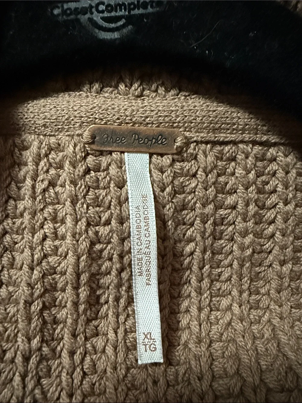 Free People Chunky Rib-Knit Button Cardigan - Brown
